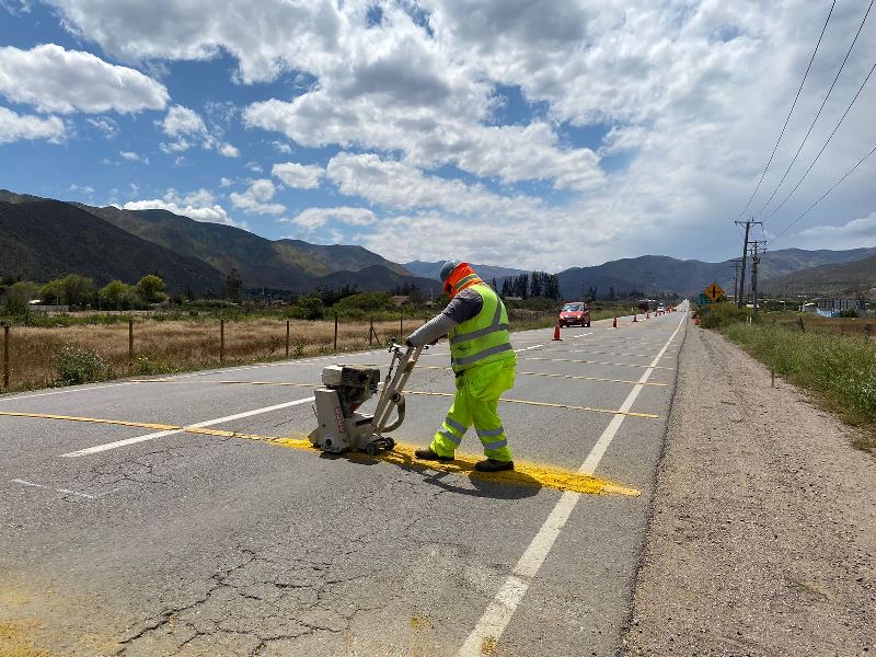 MOP avanza en obras de seguridad vial y mejoramiento de la Ruta 41 CH