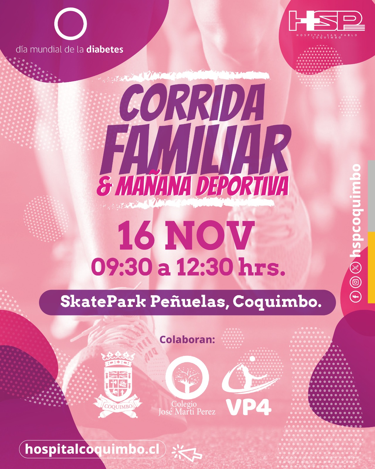 Invitan a corrida familiar para conmemorar el Día de la Diabetes